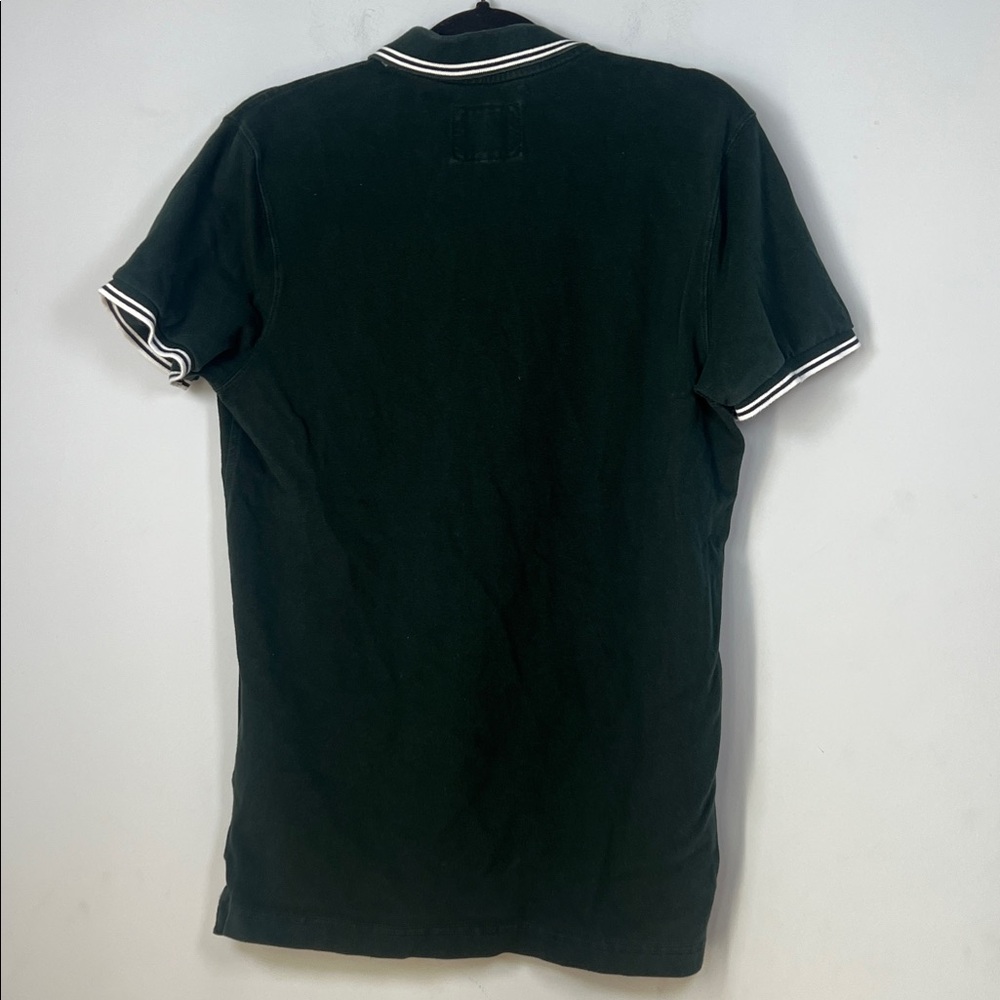 Abercrombie & Fitch Men's Dark Green and White Polo Shirt‎ Size Medium - Picture 6 of 6